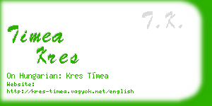 timea kres business card